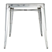 Table carr&eacute;e en acier gris Bolero Bistro 668mm