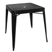 Table carr&eacute;e en acier noir Bolero Bistro 668mm