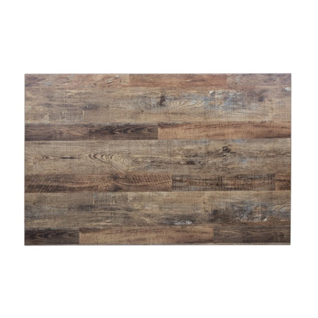 Plateau de table rectangulaire pr&eacute;-perc&eacute; Bolero urban fonc&eacute; 700mm