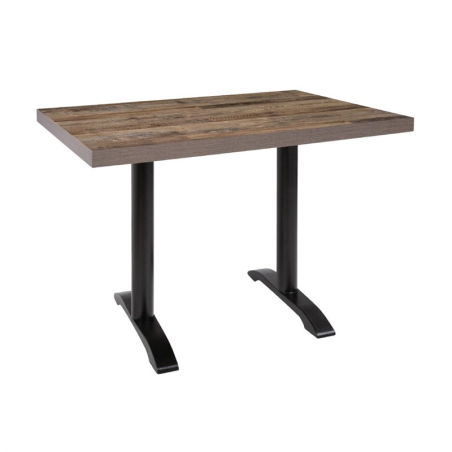 Plateau de table rectangulaire pr&eacute;-perc&eacute; Bolero urban fonc&eacute; 700mm