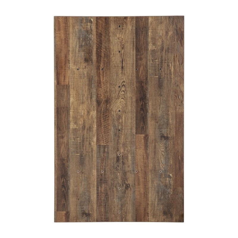 Plateau de table rectangulaire pr&eacute;-perc&eacute; Bolero urban fonc&eacute; 700mm