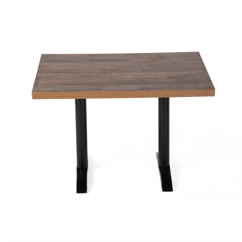 Plateau de table rectangulaire pr&eacute;-perc&eacute; Bolero urban fonc&eacute; 700mm