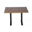 Plateau de table rectangulaire pr&eacute;-perc&eacute; Bolero urban fonc&eacute; 700mm