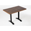 Plateau de table rectangulaire pr&eacute;-perc&eacute; Bolero urban fonc&eacute; 700mm