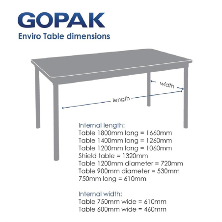 Table d'int&eacute;rieur rectangulaire effet h&ecirc;tre Gopak Enviro 1400mm