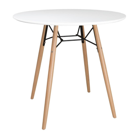 Table ronde blanche Bolero Arlo 798mm