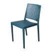 Chaises d'ext&eacute;rieur en polypropyl&egrave;ne empilables Baltimore bleu p&eacute;trole (lot de 4)