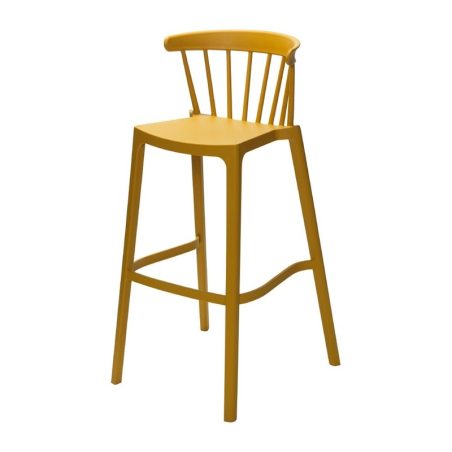 Chaise de bar d'ext&eacute;rieur Windson jaune fonc&eacute; (lot de 4)