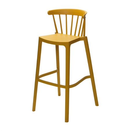 Chaise de bar d'ext&eacute;rieur Windson jaune fonc&eacute; (lot de 4)