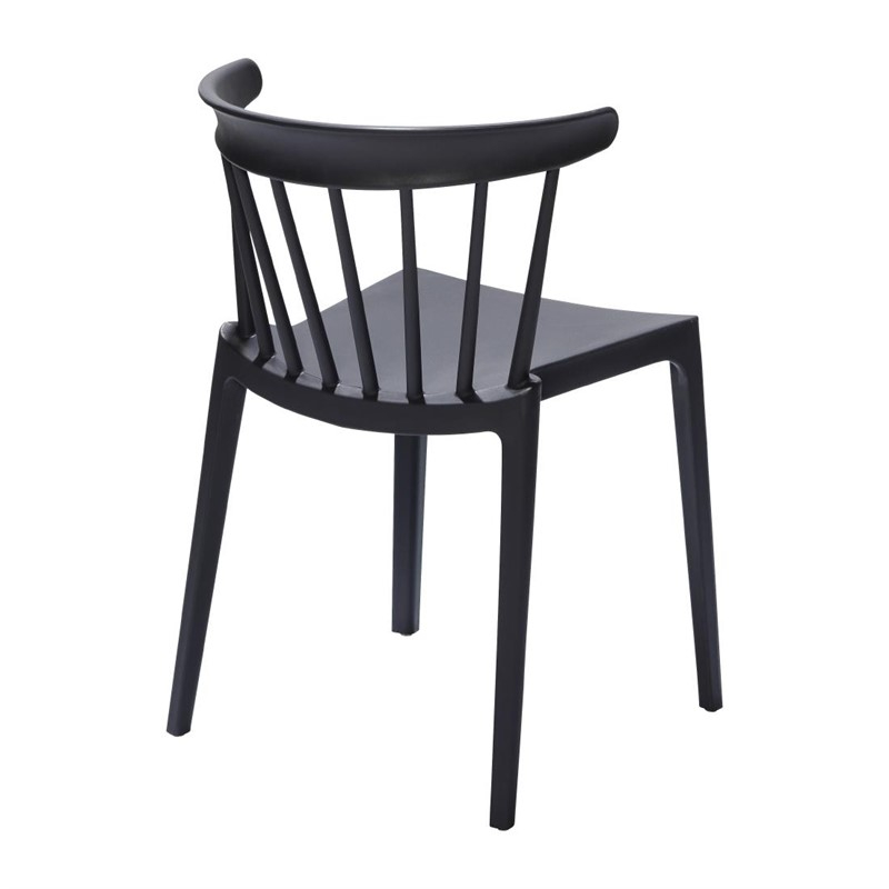Chaises en polypropyl&egrave;ne Windson anthracite (lot de 4)
