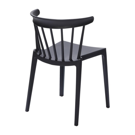 Chaises en polypropyl&egrave;ne Windson anthracite (lot de 4)
