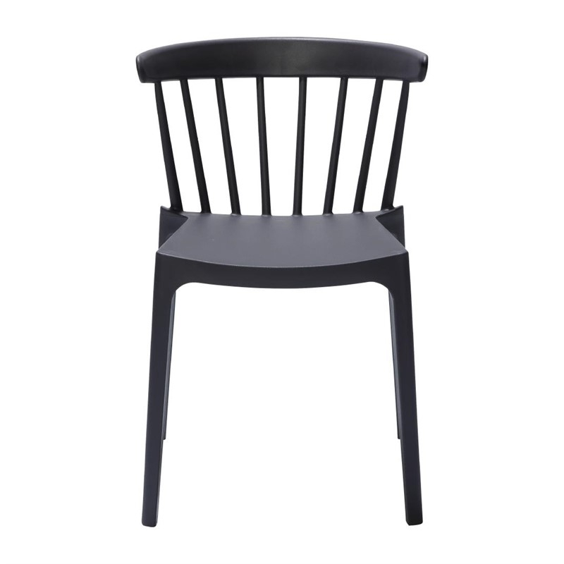 Chaises en polypropyl&egrave;ne Windson anthracite (lot de 4)