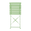 Chaises de terrasse pliantes en acier Bolero vert clair (Lot de 2)