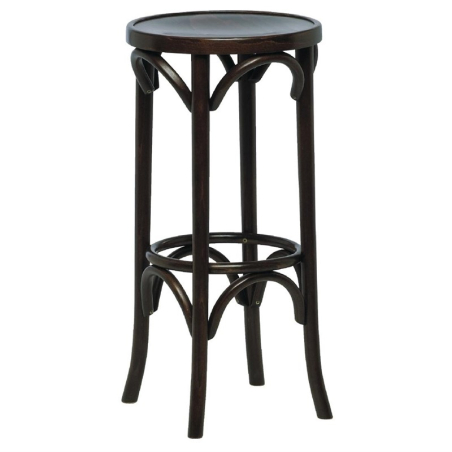 Tabouret haut de pub en bois courb&eacute; Fameg