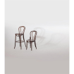 Chaises bistrot en bois courb&eacute; Fameg finition noyer
