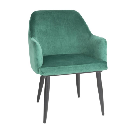 Chaises en velours Bolero Lia vertes (lot de 2)