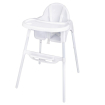 Chaise haute b&eacute;b&eacute; Bolero blanc brillant