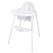 Chaise haute b&eacute;b&eacute; Bolero blanc brillant