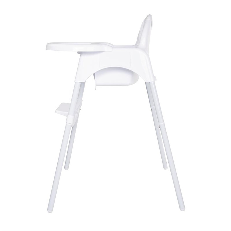 Chaise haute b&eacute;b&eacute; Bolero blanc brillant