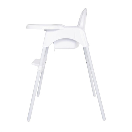 Chaise haute b&eacute;b&eacute; Bolero blanc brillant