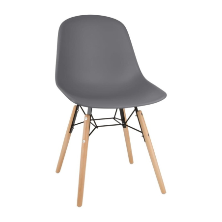 Chaises Bolero Arlo gris fonc&eacute; (lot de 2)