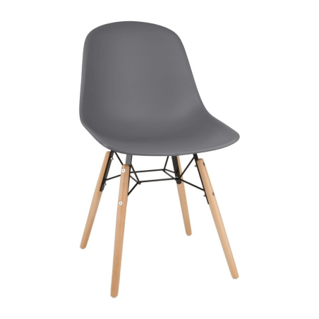 Chaises Bolero Arlo gris fonc&eacute; (lot de 2)