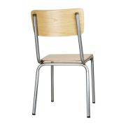 Chaises avec assise et dossier en bois Bolero Cantina galvanis&eacute;es (lot de 4)