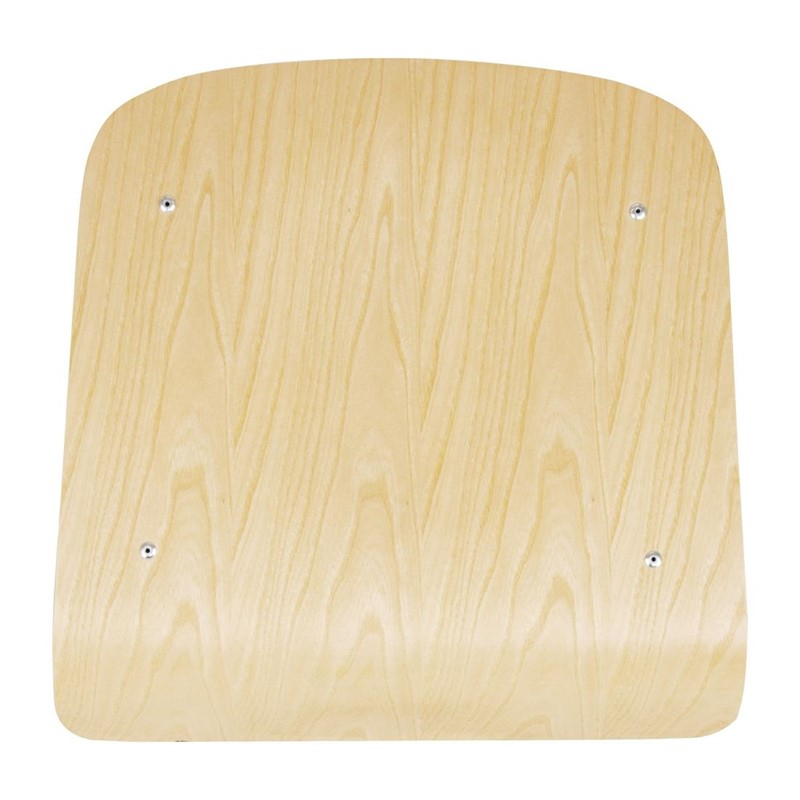 Chaises avec assise et dossier en bois Bolero Cantina galvanis&eacute;es (lot de 4)
