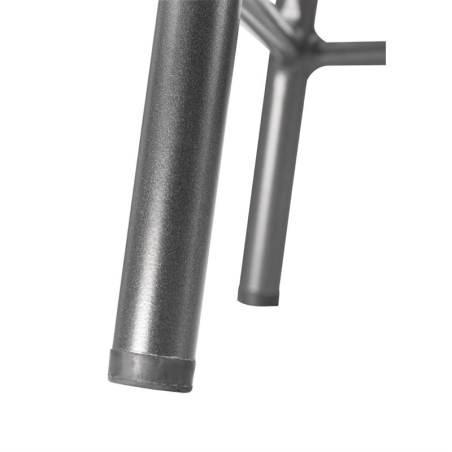 Tabourets bas avec assise en bois Bolero Cantina gris m&eacute;tal (lot de 4)