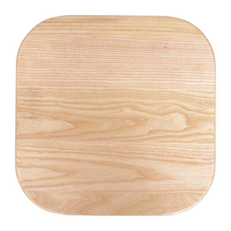 Tabourets bas avec assise en bois Bolero Cantina gris m&eacute;tal (lot de 4)