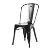 Chaises bistro en acier noir Bolero (lot de 4)
