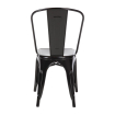 Chaises bistro en acier noir Bolero (lot de 4)