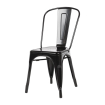 Chaises bistro en acier noir Bolero (lot de 4)