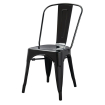 Chaises bistro en acier noir Bolero (lot de 4)