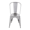 Chaises bistro en acier gris m&eacute;tallis&eacute; Bolero (lot de 4)