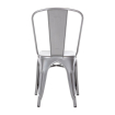 Chaises bistro en acier gris m&eacute;tallis&eacute; Bolero (lot de 4)