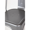 Chaises bistro en acier gris m&eacute;tallis&eacute; Bolero (lot de 4)