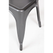 Chaises bistro en acier gris m&eacute;tallis&eacute; Bolero (lot de 4)
