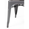 Chaises bistro en acier gris m&eacute;tallis&eacute; Bolero (lot de 4)