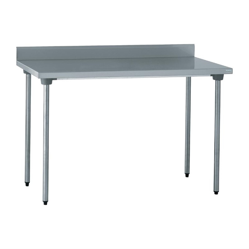 Table de pr&eacute;paration inox avec dosseret Tournus 1200mm
