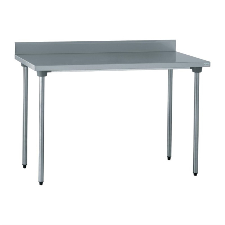Table de pr&eacute;paration inox avec dosseret Tournus 1200mm