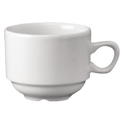 Tasses &agrave; th&eacute; empilables Nova Churchill Whiteware 213 ml  (Lot de 24)