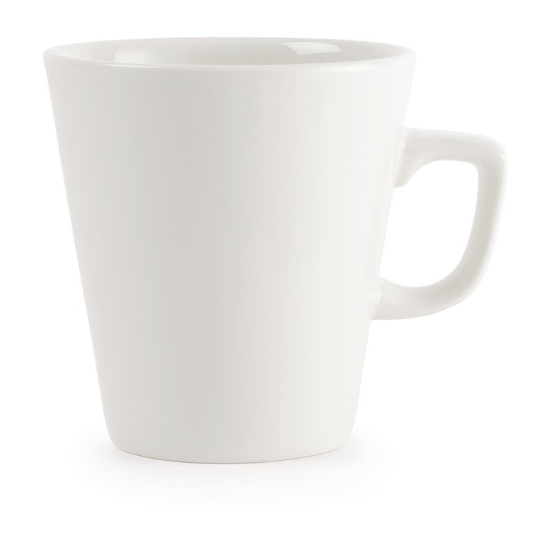 Tasses &agrave; caf&eacute; Latte blanches unies Churchill 440ml