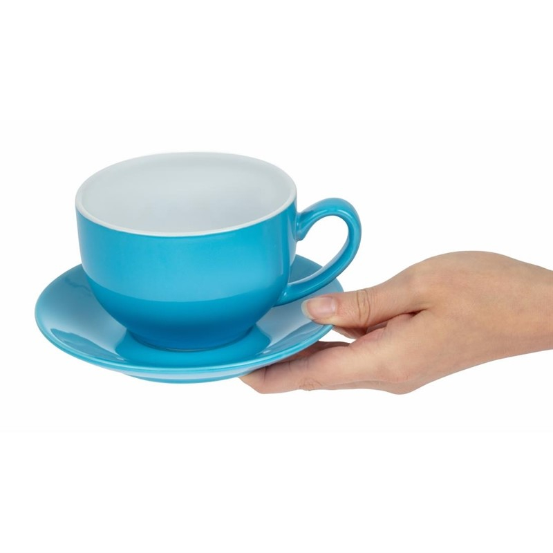 Tasses &agrave; cappuccino Olympia Caf&eacute; bleues 340 ml (lot de 12)