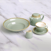 Assiettes &agrave; p&acirc;tes Olympia Kiln couleur mousse 250mm (lot de 4)