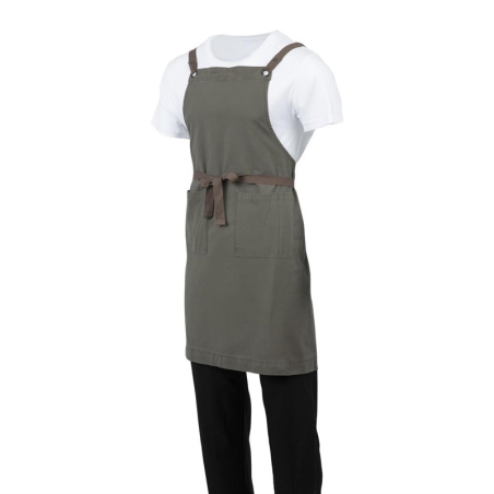 Tablier bavette en coton Southside kaki