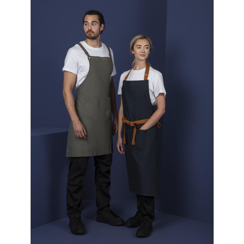 Tablier bavette en coton Southside kaki