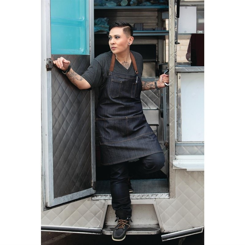 Tablier bavette Memphis Chef Works noir