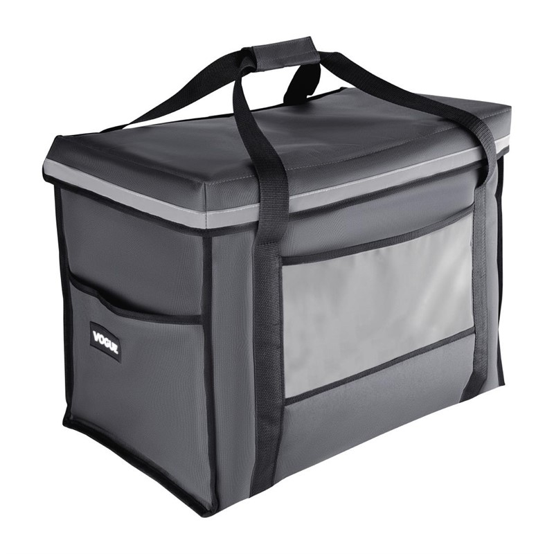 Sac de livraison isotherme pliant Vogue gris 540&nbsp;x360&nbsp;x&nbsp;430&nbsp;mm