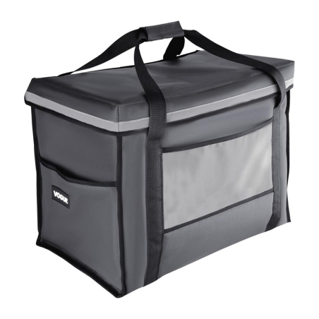 Sac de livraison isotherme pliant Vogue gris 540&nbsp;x360&nbsp;x&nbsp;430&nbsp;mm